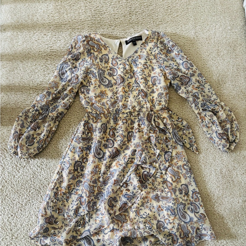 Three Hearts Floral Paisley Dress Girls L